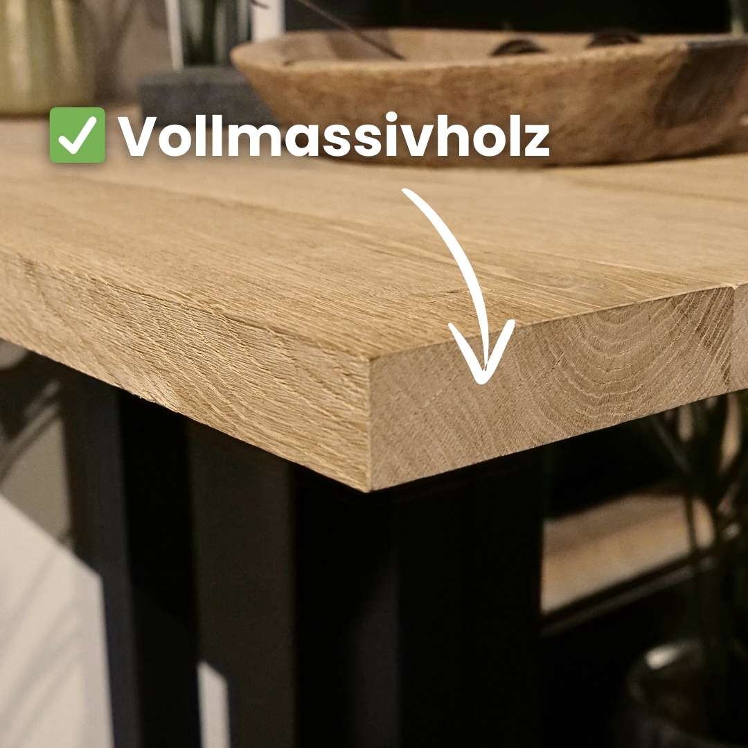 Esstisch Eiche mit Baumkante | Modell Schwarzwald | 4 cm