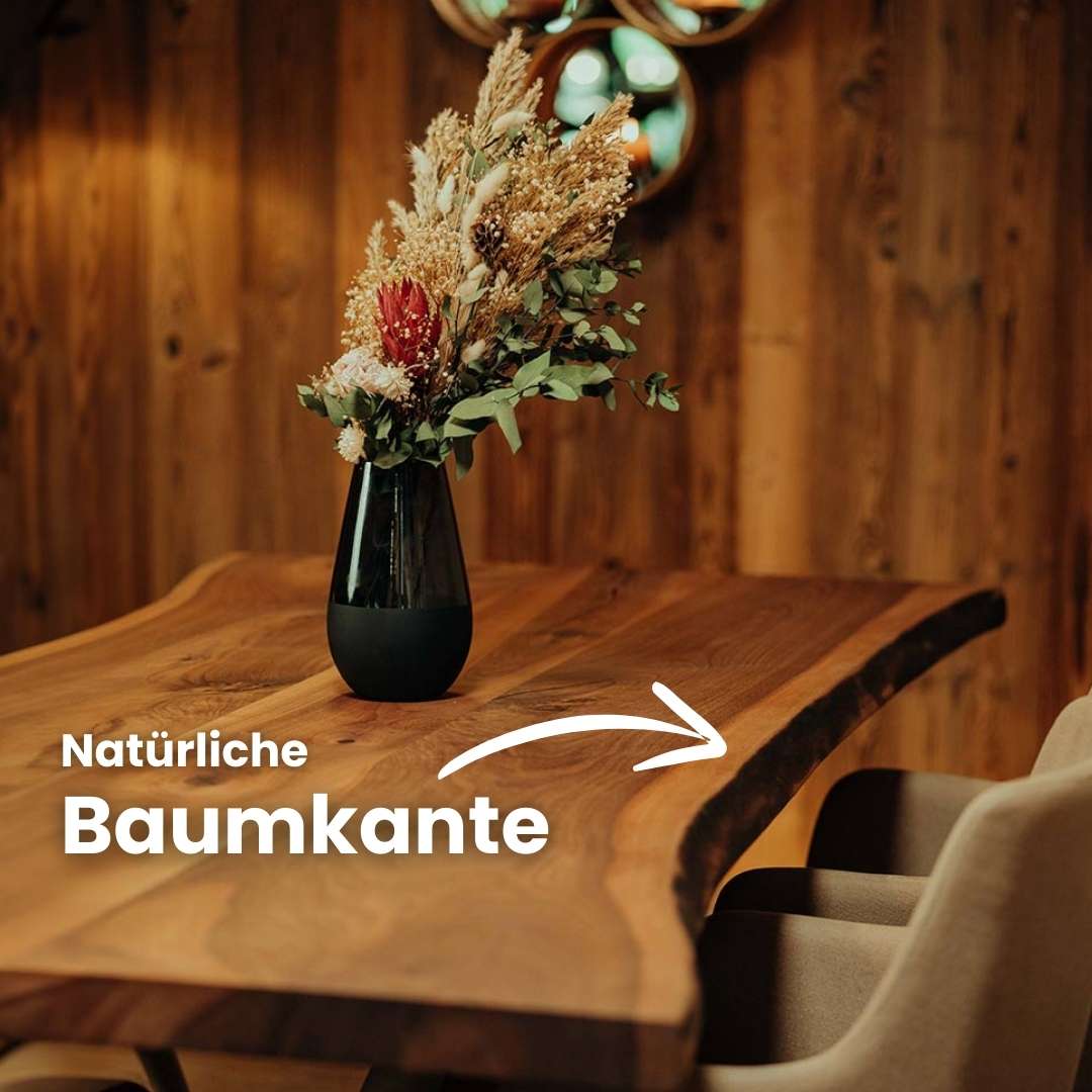 Massivholztisch Nussbaum | Modell Noyer | 5 cm