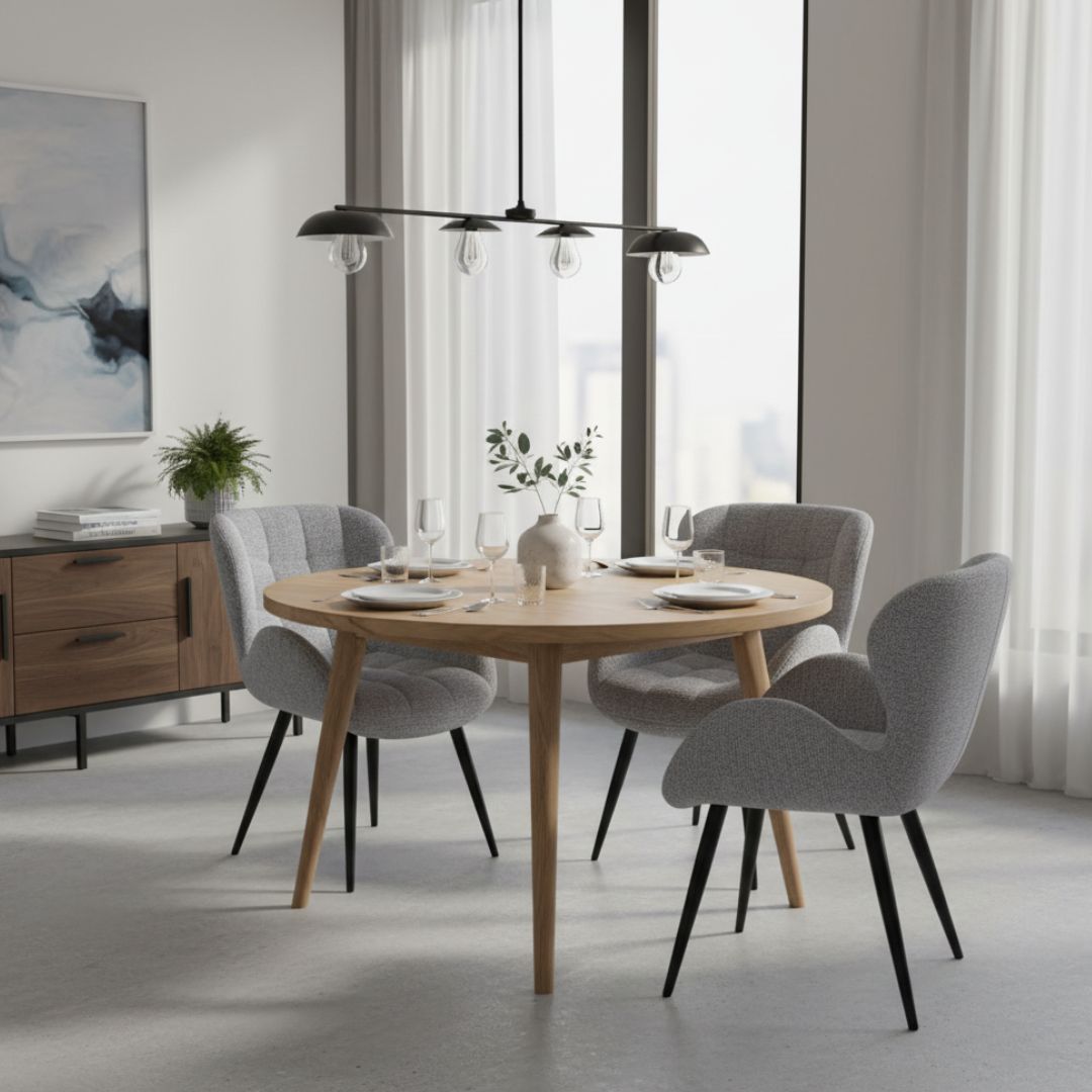 Esstisch Stuhl | Bärental | Webstoff<br>2 Stück