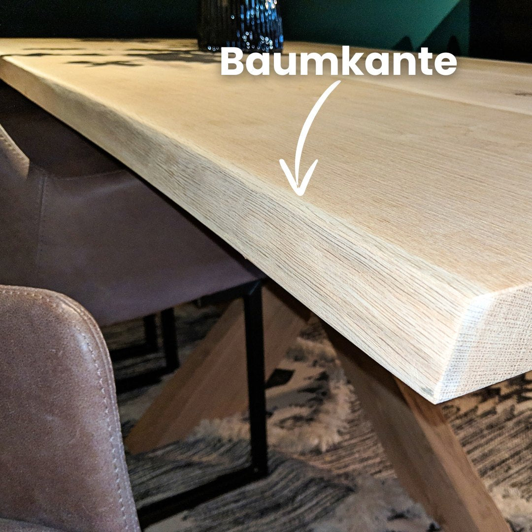 Schreibtisch höhenverstellbar | Eiche Massiv