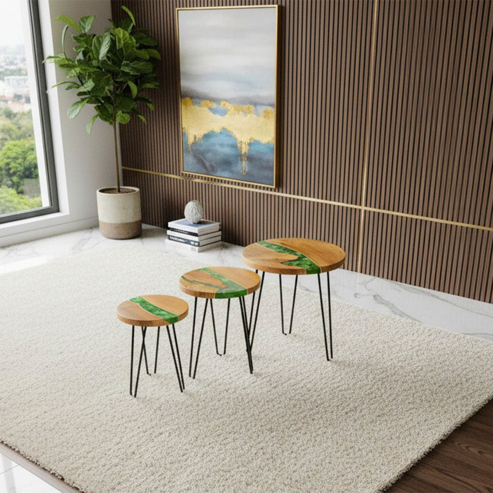 Sale! Epoxidharz Beistelltisch 3er-Set