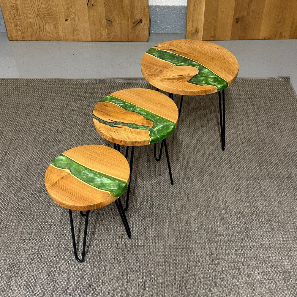 Sale! Epoxidharz Beistelltisch 3er-Set