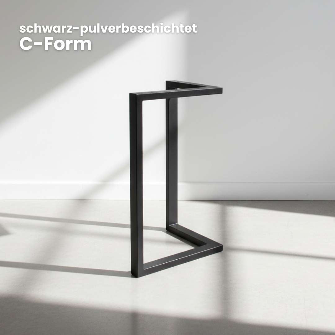 C-Gestell-schwarz-pulverbeschichtet