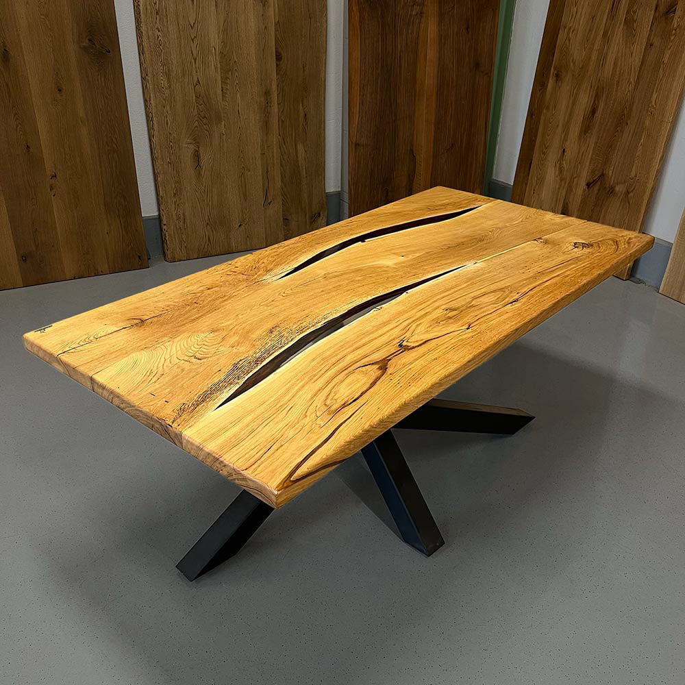 Sale! Epoxidharz Esstisch aus Eiche | 180 x 90 cm | verschiedene Gestelle