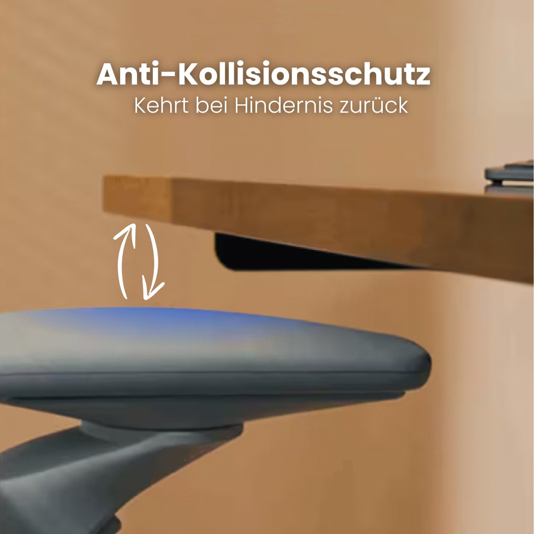 Schreibtisch höhenverstellbar | Nussbaum