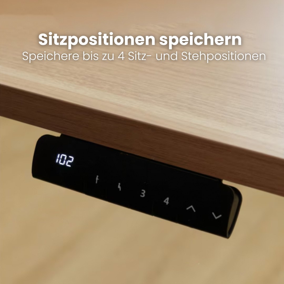 Schreibtisch höhenverstellbar | Nussbaum