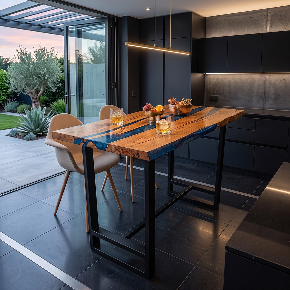 Sale! Epoxidharz Bar & Stehtisch aus Akazie | 160 x 80 cm x 110 cm