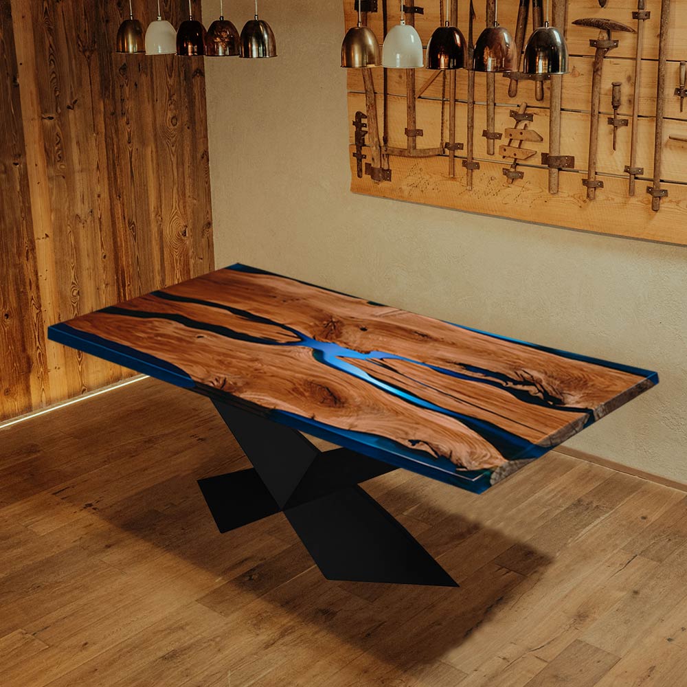 Epoxidharz-Tisch-aus-rustikaler-Eiche-Kronen-Gestell-Modell--Adria