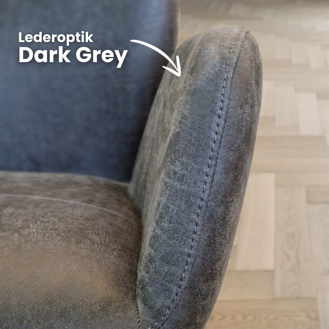 Esstisch Stuhl | Edelwald | Lederoptik<br>2 Stück