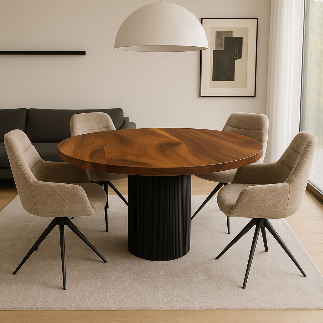 Esstisch Rund aus Nussbaum_3