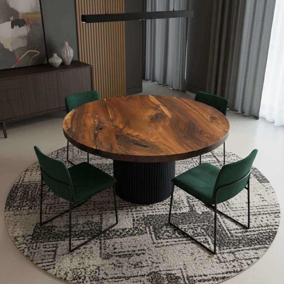 Esstisch Rund aus Nussbaum_4