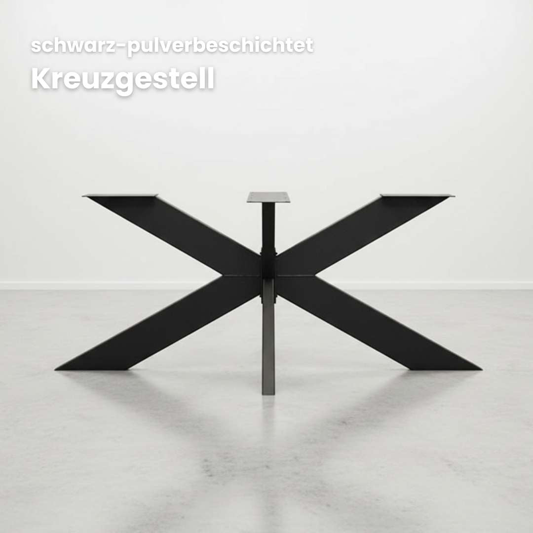 Sale! Esstisch aus Eiche Schwarz | 200 x 90 cm | verschiedene Gestelle