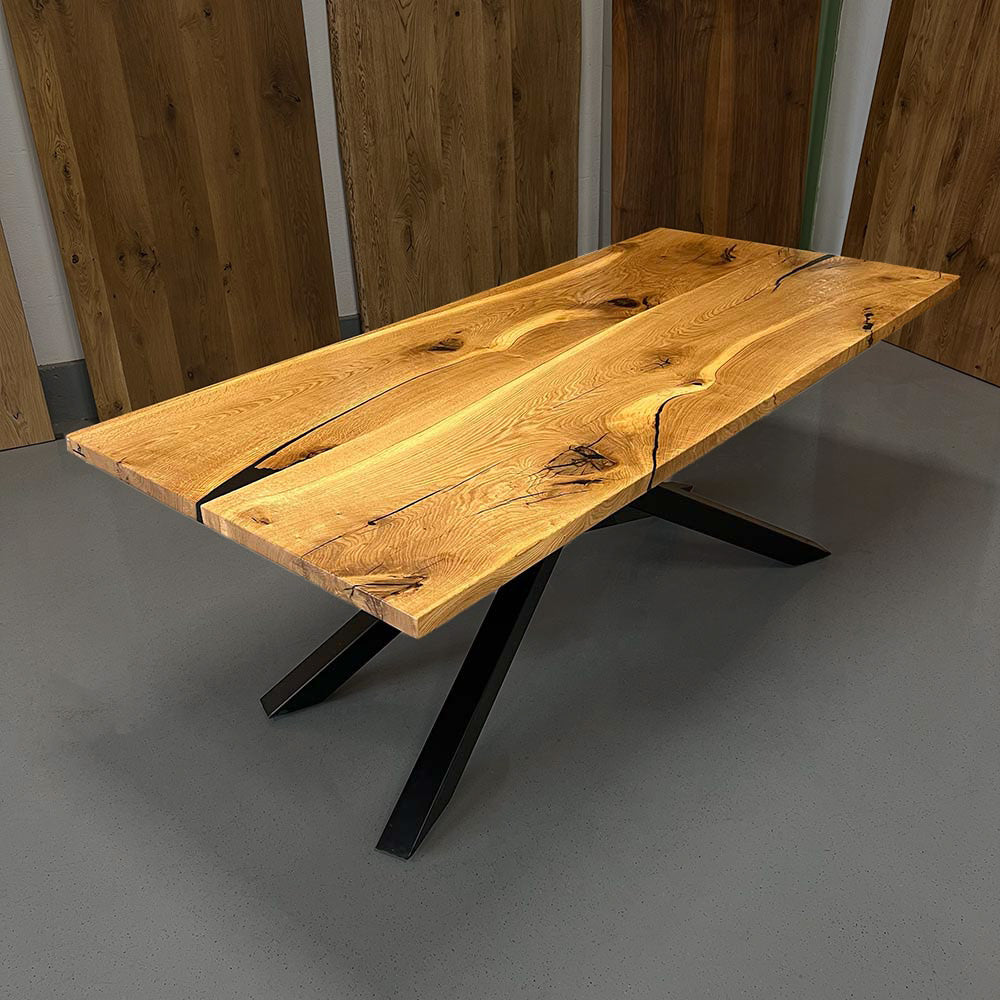 Sale! Esstisch aus Eiche Wild | 220 x 100 cm | verschiedene Gestelle