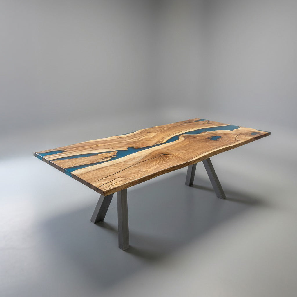 Sale! Epoxidharz Esstisch aus Nussbaum | 250 x 110 cm |