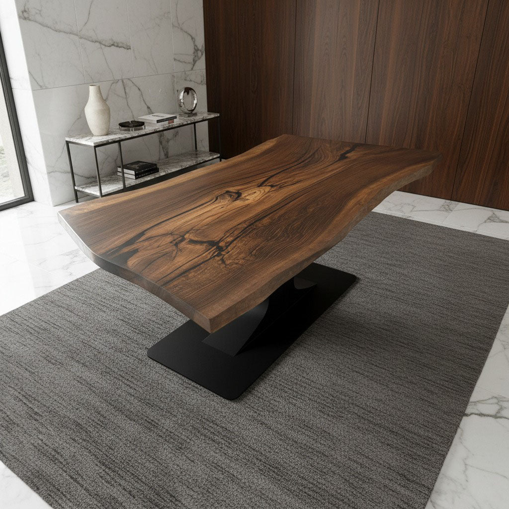 Sale! Monolith Esstisch aus Nussbaum | 200 x 100 x 5 cm