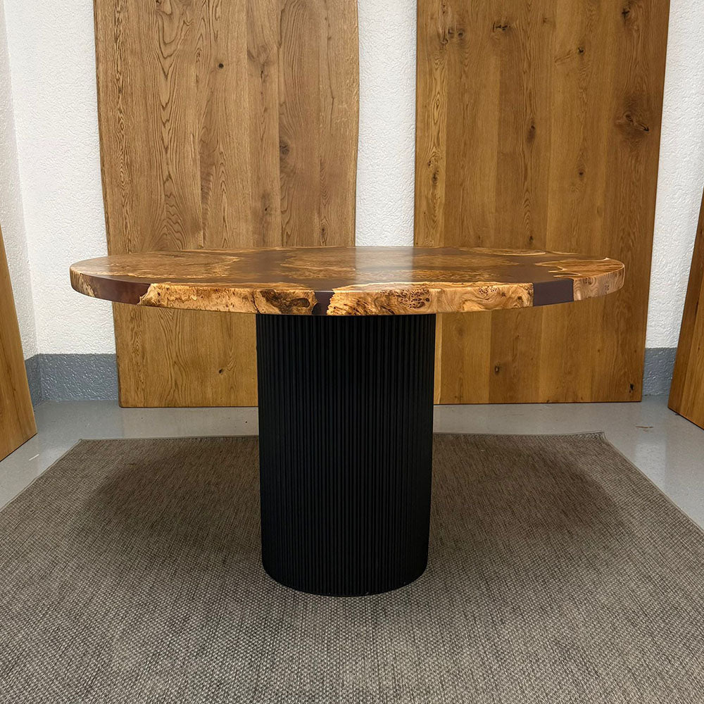 Sale! Epoxidharz Esstisch Rund aus Ulme | 120 cm