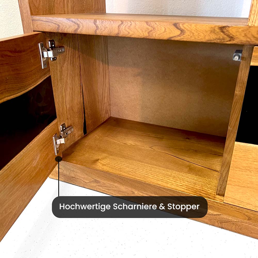 Sideboard aus Epoxidharz mit Regal