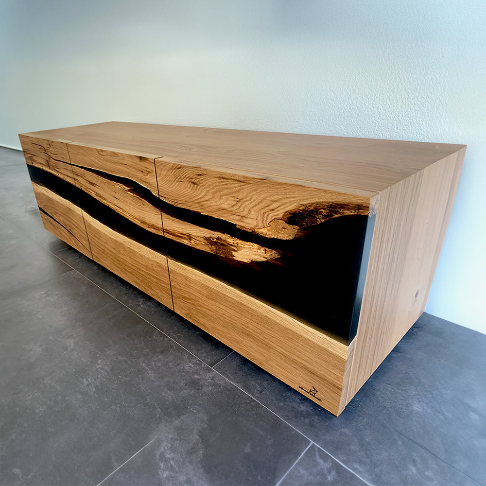 Sideboard-Epoxidharz-Eiche-Schwarzhirsch