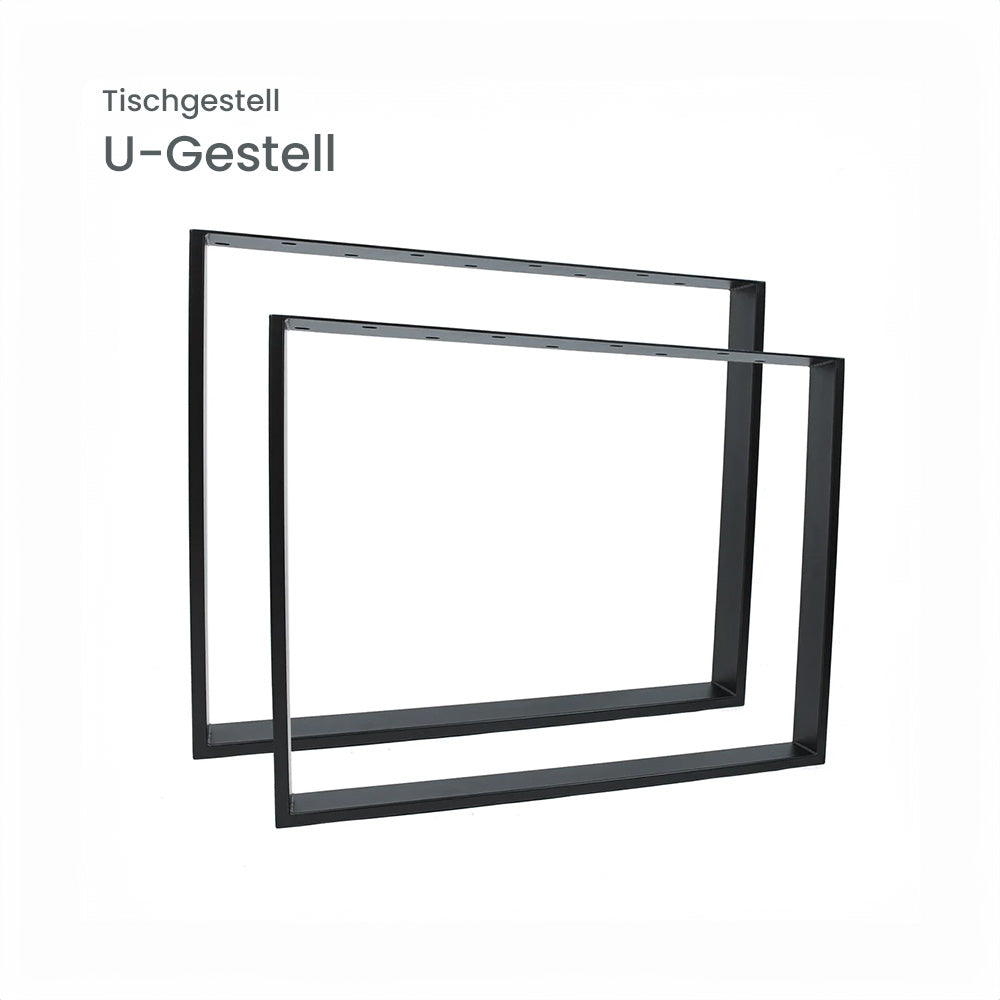 Esstisch Eiche 200 x 90 schwarz mit Baumkante | verschiedene Gestelle