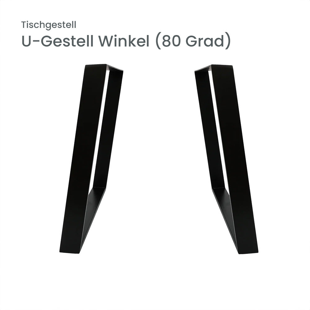 Esstisch Eiche 200 x 90 schwarz mit Baumkante | verschiedene Gestelle