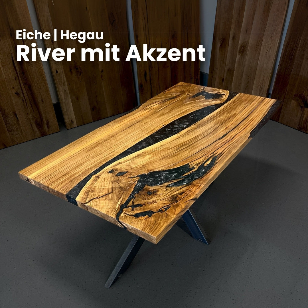 Epoxidharz Tisch aus Eiche | Modell Hegau