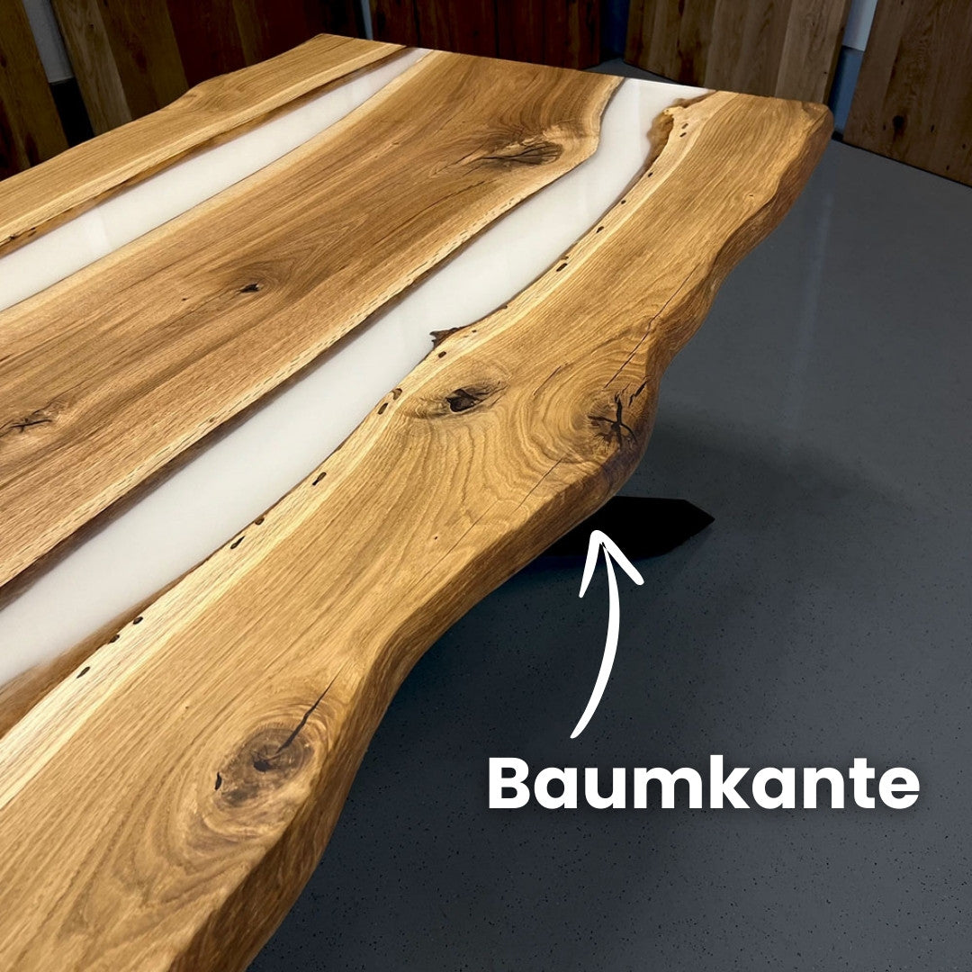 Epoxidharz Tisch aus Eiche | Modell Ravenna (Trio)