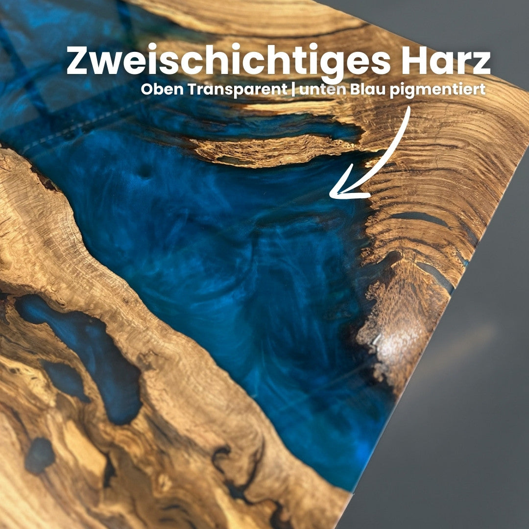 Epoxidharz Tisch aus Eiche | Modell Wildsee