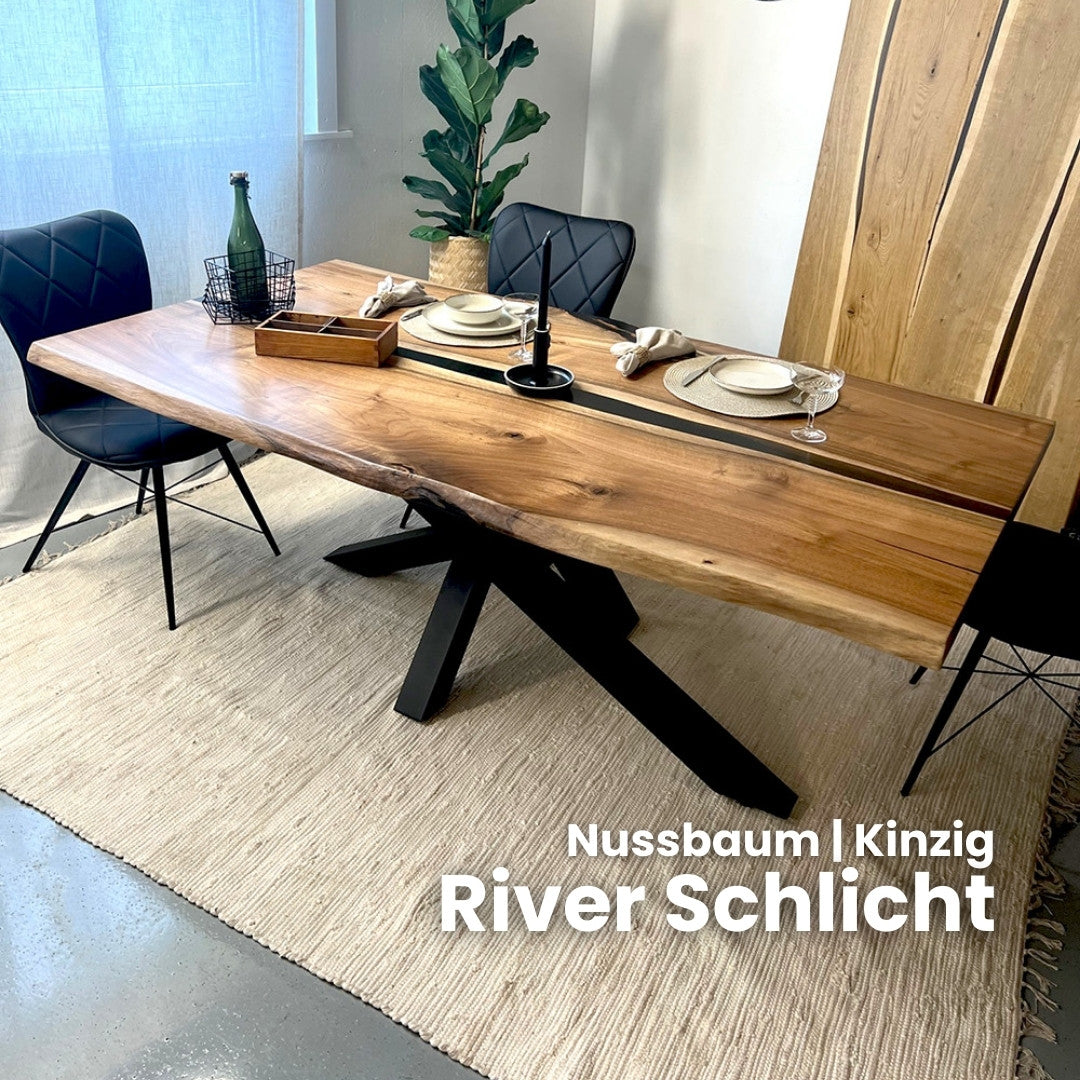 Epoxidharz Tisch aus Nussbaum | Modell Kinzig