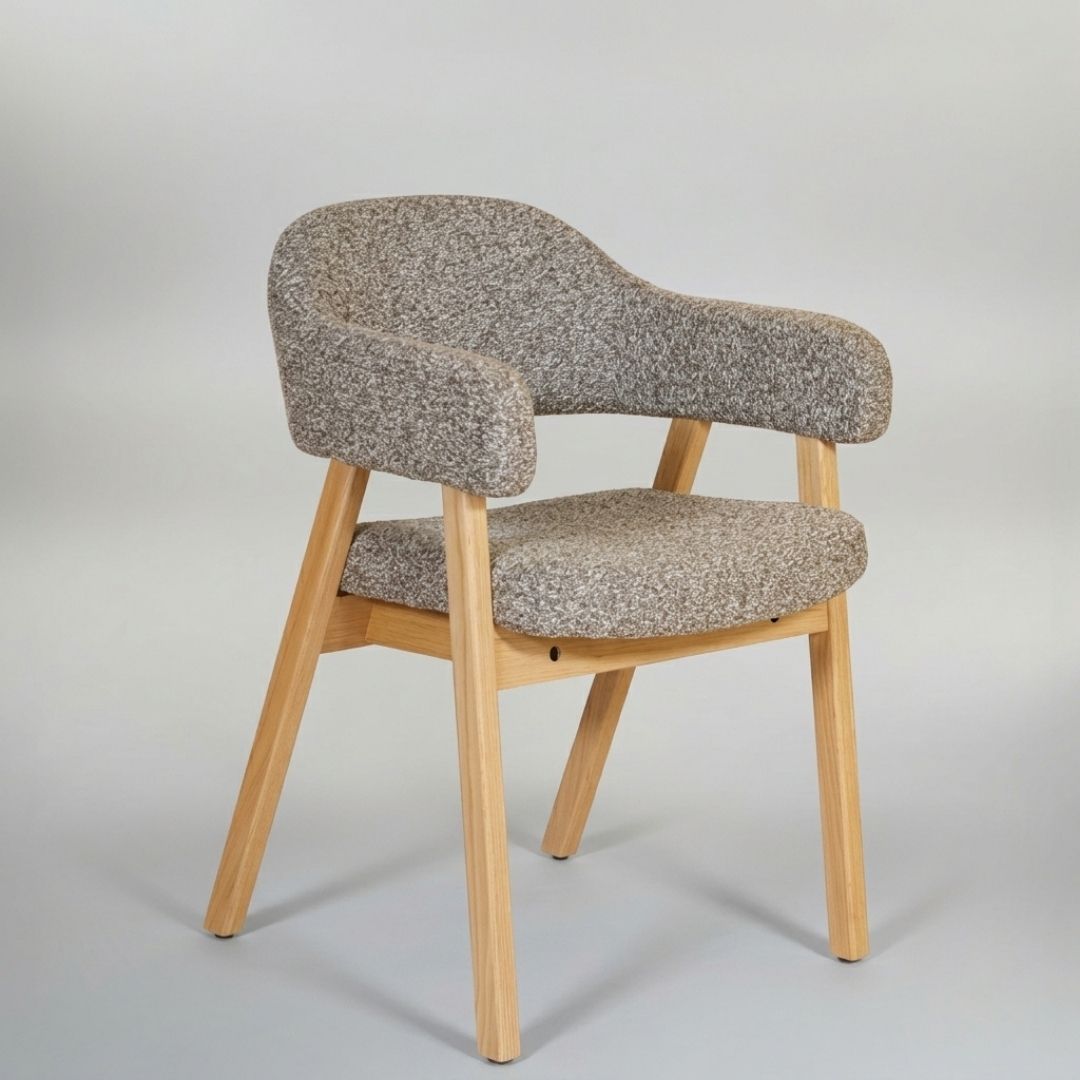Esstisch Stuhl | Lärchenhain | Bouclé | 2 Stück