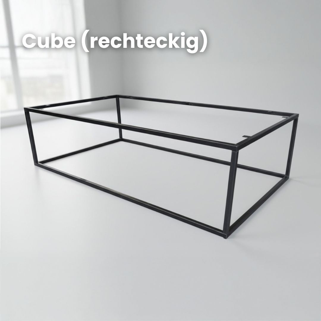 Couchtisch Rechteckig aus Eiche | Gerade Kante | verschiedene Gestelle