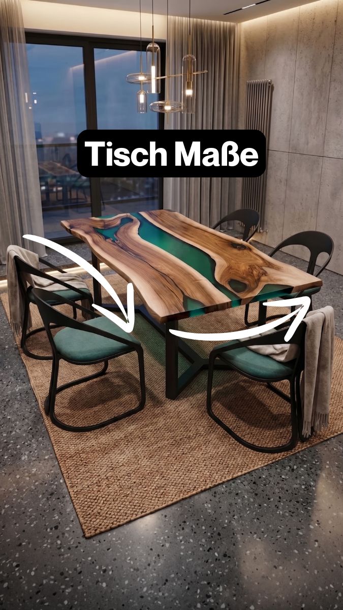 Maße der Tischplatte