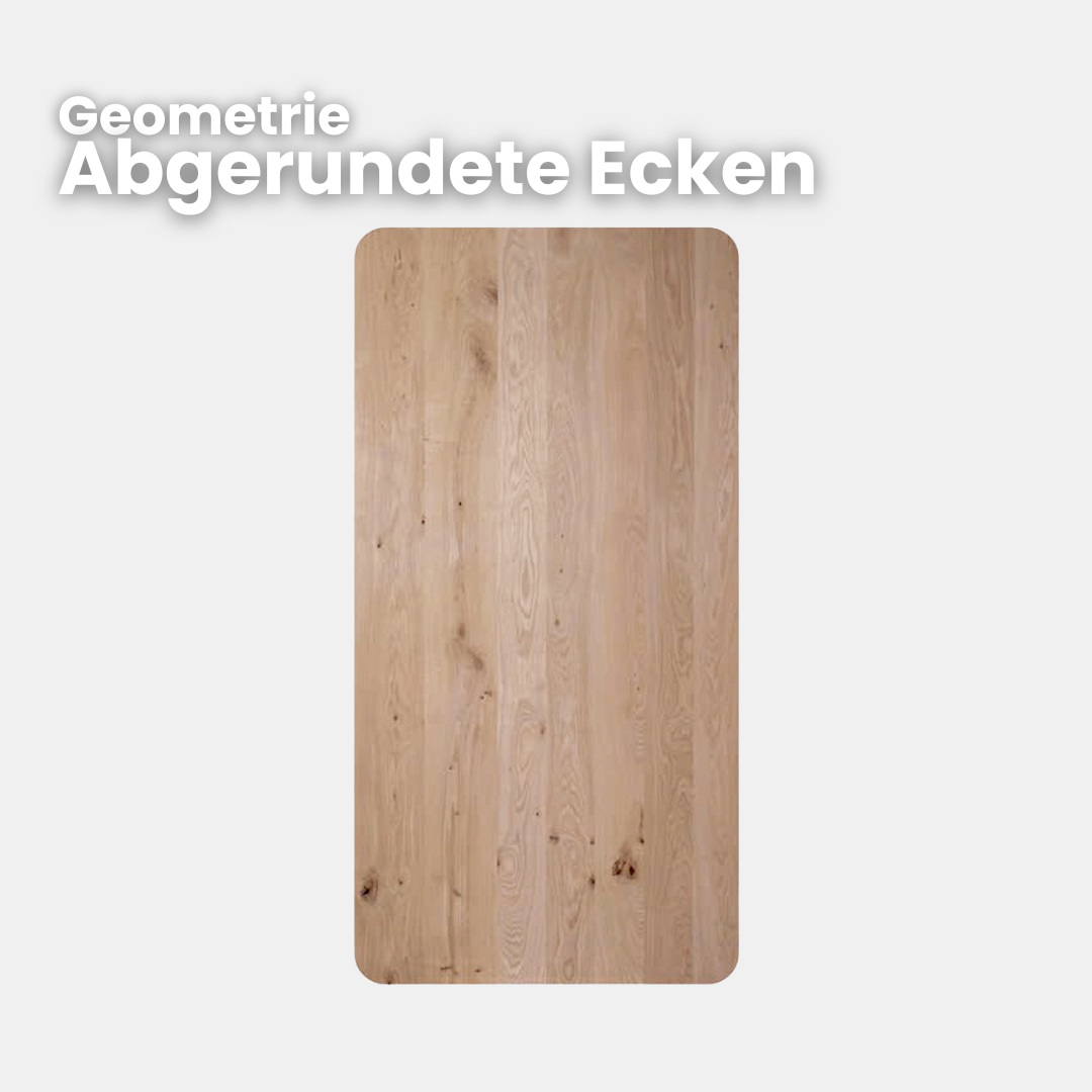 Esstisch Eiche | Modell Kopenhagen | Schweizer Kante abgerundet | 3 cm