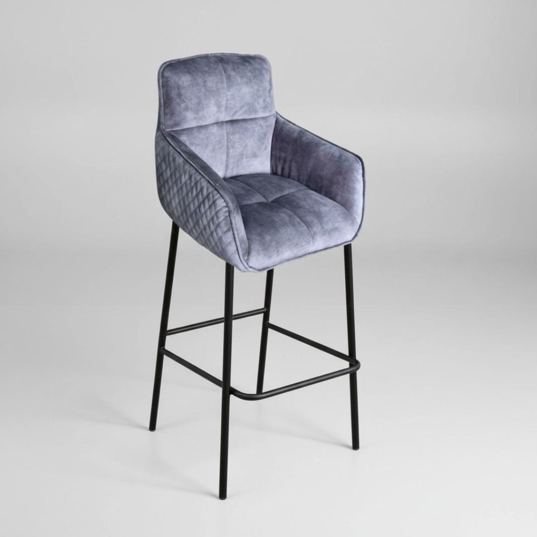 Barstuhl | Schwarzwald Loft | Samtstoff<br>1 Stück