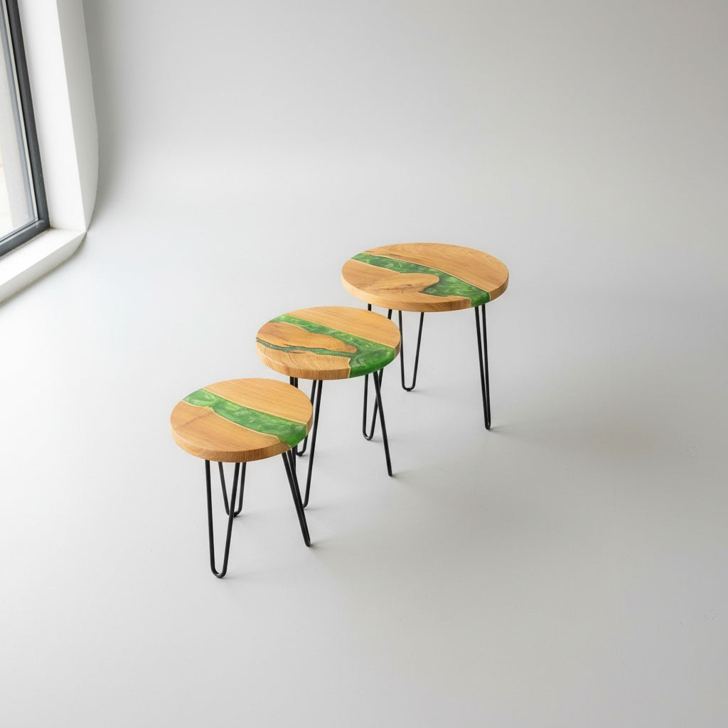 Sale! Epoxidharz Beistelltisch 3er-Set