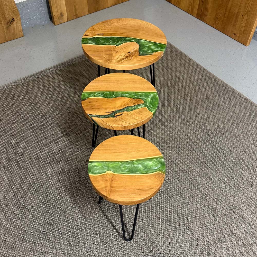 Sale! Epoxidharz Beistelltisch 3er-Set