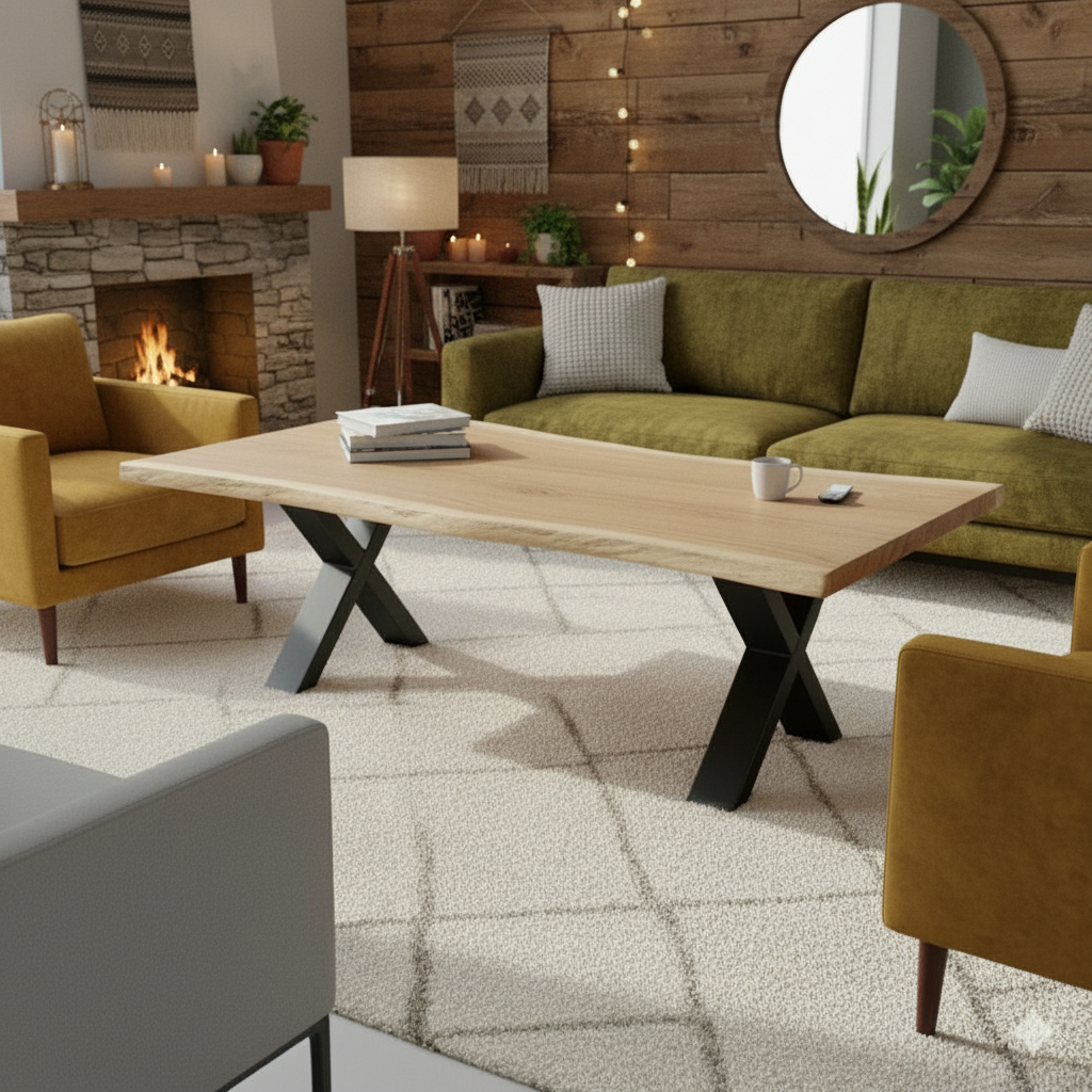 Couchtisch Eiche Baumkante