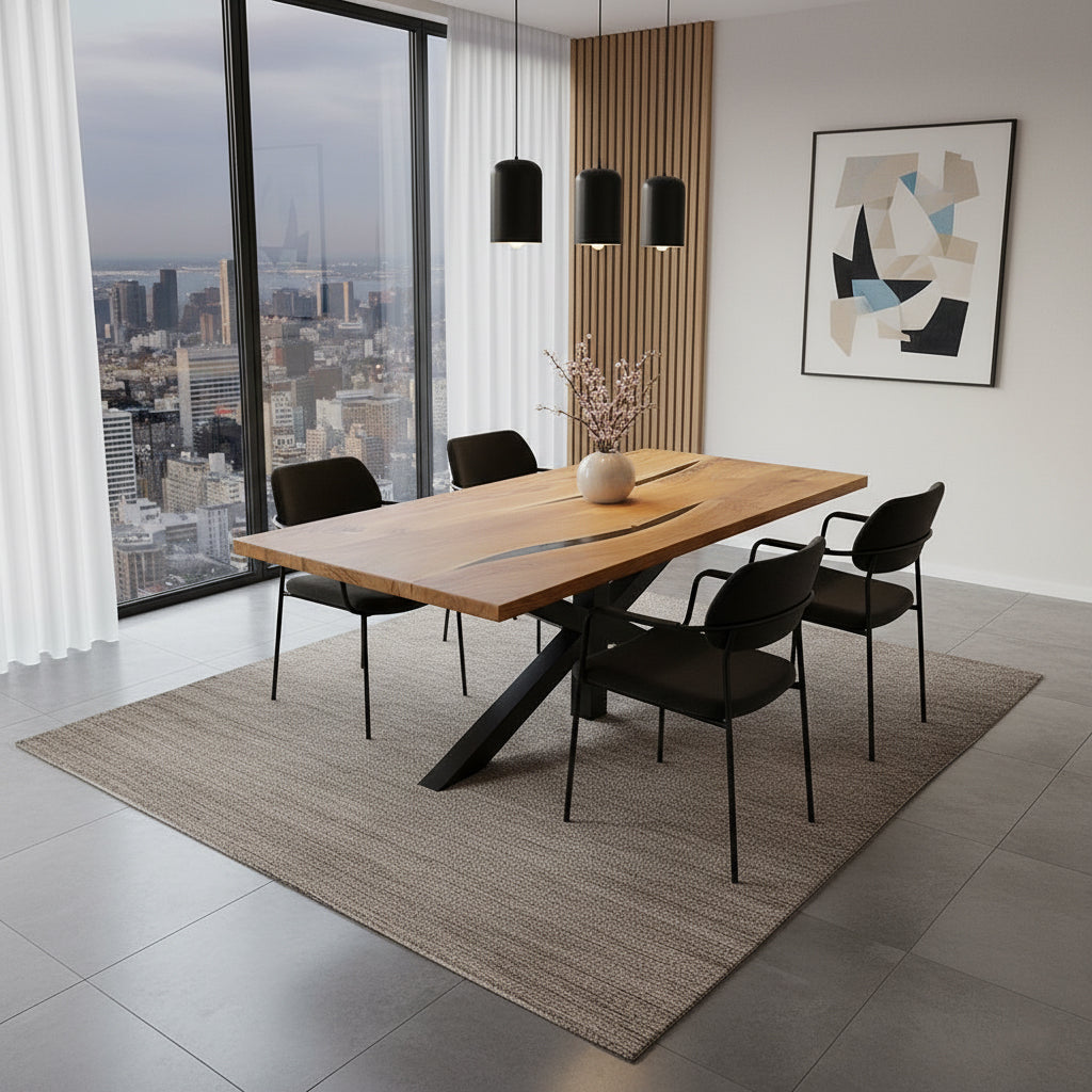 Sale! Epoxidharz Esstisch aus Eiche | 180 x 90 cm | verschiedene Gestelle