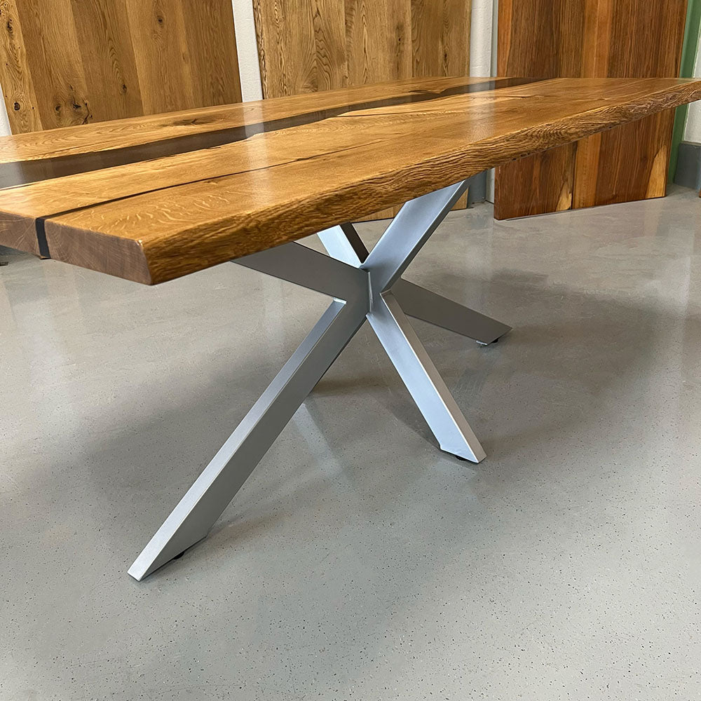 Sale! Epoxidharz Esstisch aus Eiche | 180 x 90 cm | verschiedene Gestelle