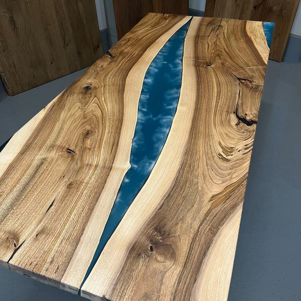Sale! Epoxidharz Esstisch aus Nussbaum | 180 x 80 cm | verschiedene Gestelle