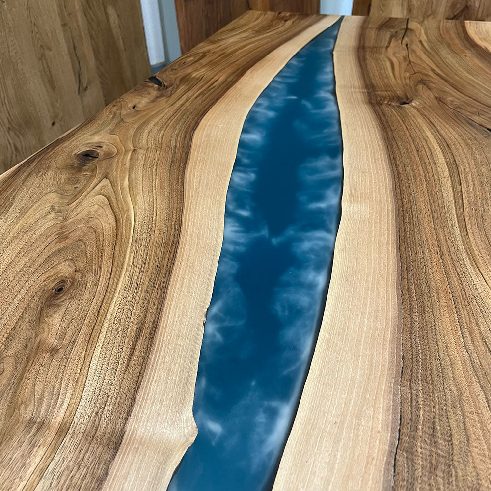Sale! Epoxidharz Esstisch aus Nussbaum | 180 x 80 cm | verschiedene Gestelle