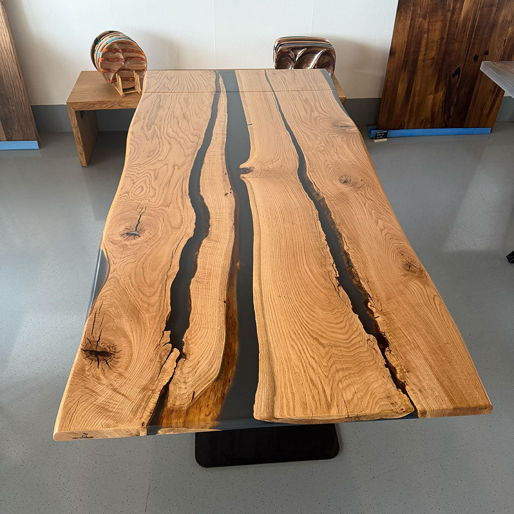 Sale! Epoxidharz Esstisch aus Eiche | 185-215 cm x 100 cm