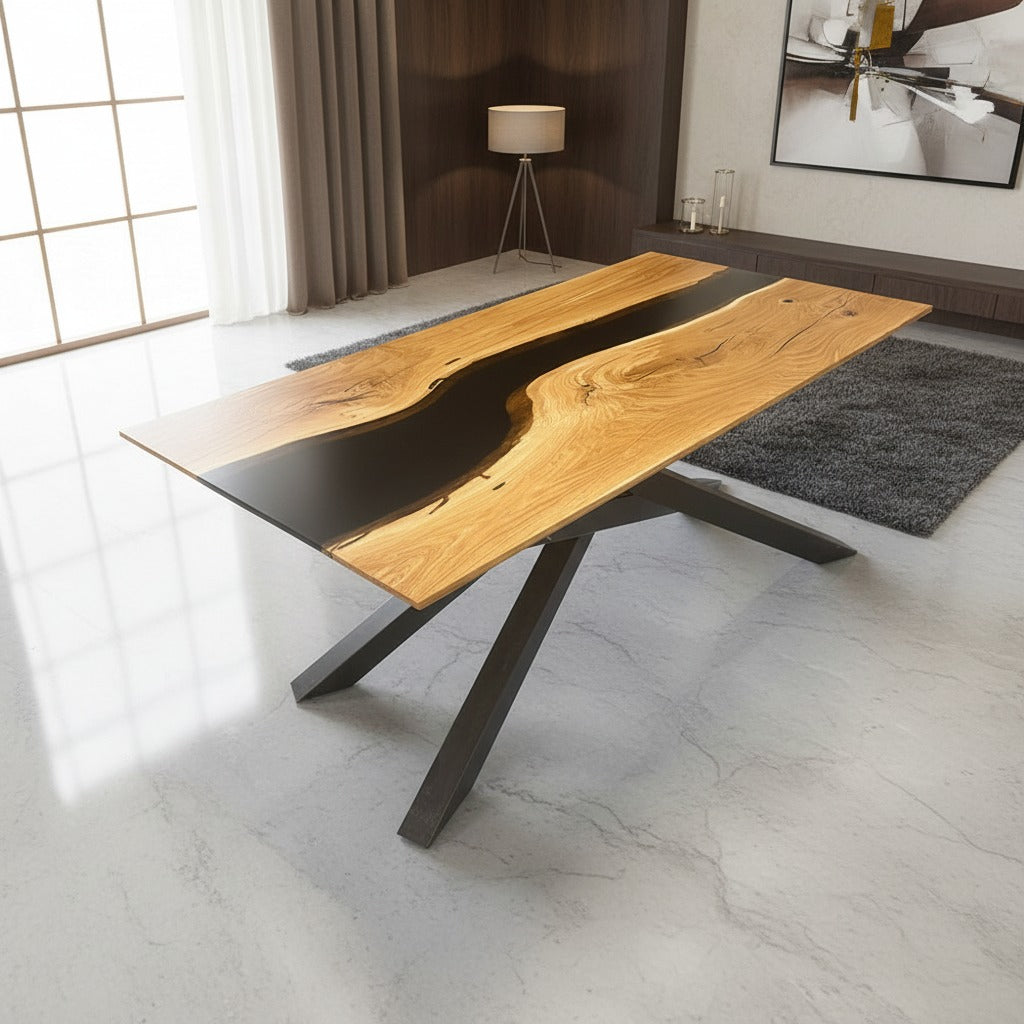 Sale! Epoxidharz Esstisch aus Eiche | 180 x 90 cm