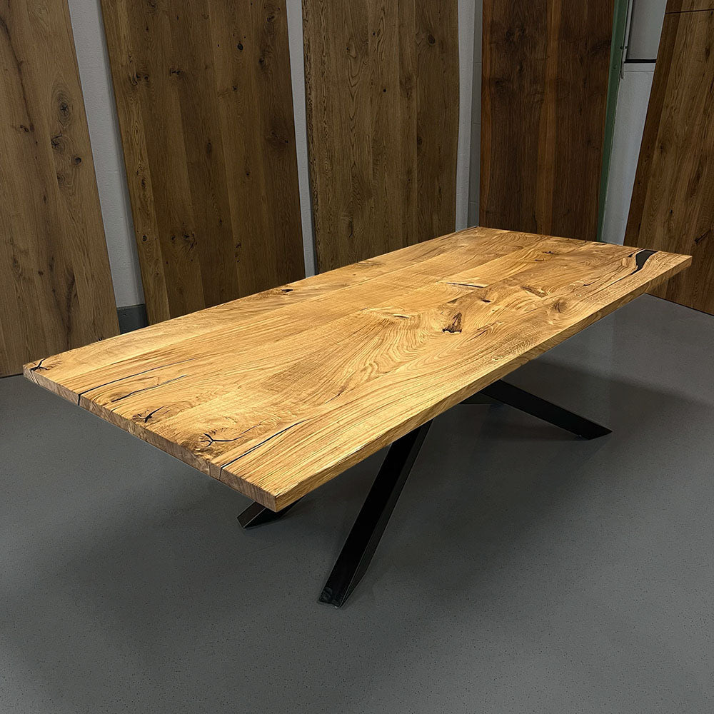 Sale! Esstisch aus Eiche Wild | 240 x 110 cm | verschiedene Gestelle