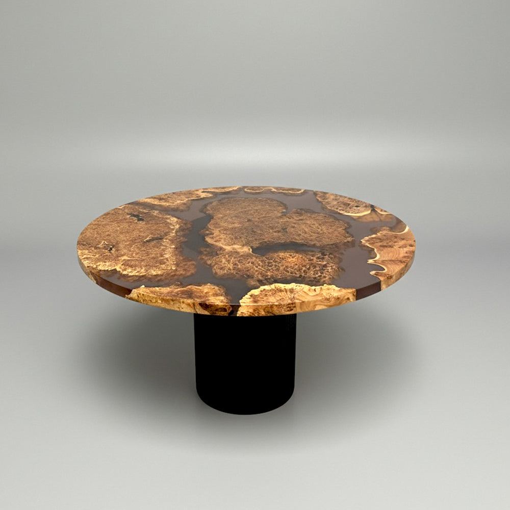 Sale! Epoxidharz Esstisch Rund aus Ulme | 120 cm