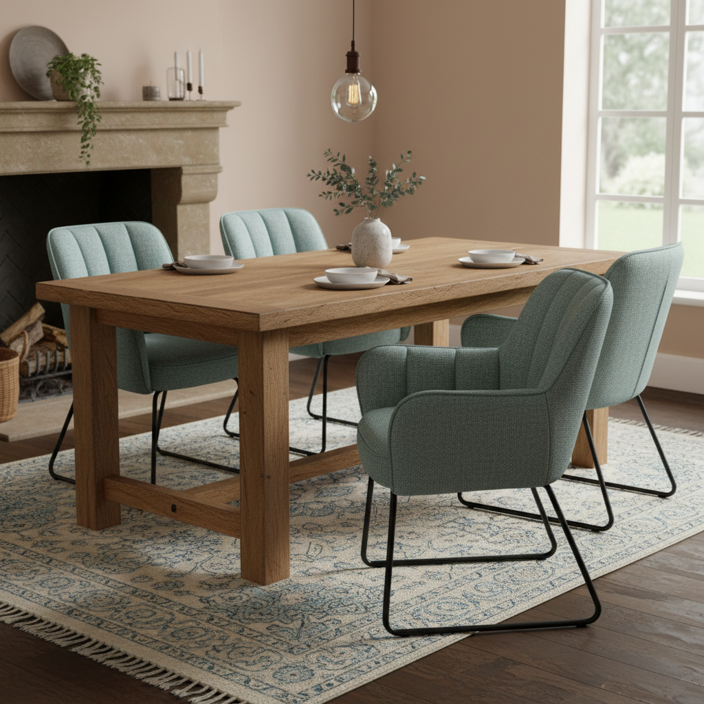 Esstisch Stuhl | Talmoos | Webstoff<br>2 Stück